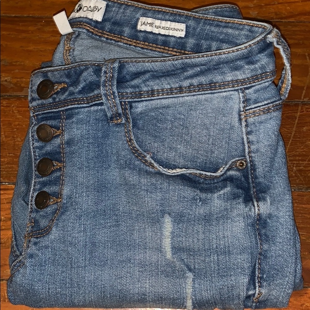 Embroidered bluejeans